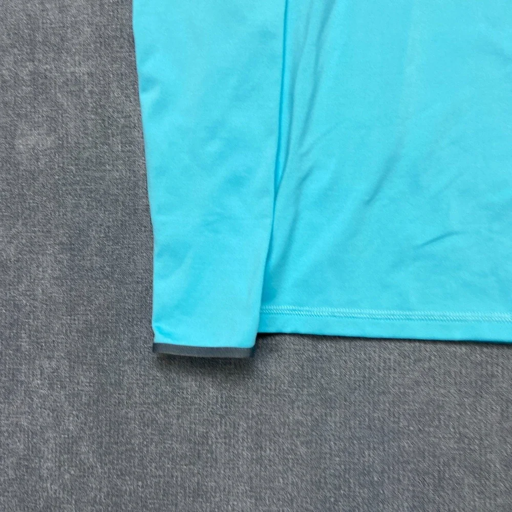 Nike Pro Dri Fit Training Shirt Mens Large Blue Swoosh Logo Raglan Sleeve Sports